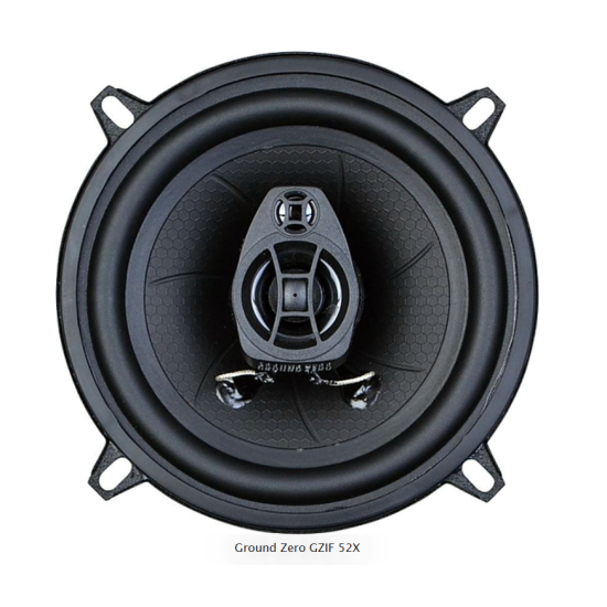 Ground Zero GZIF 5.2 2-drożne głośniki współosiowe o średnicy woofera 130 mm. Moc woofera 70 W RMS